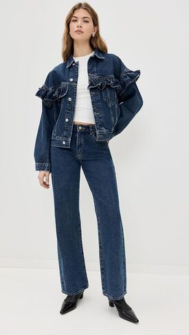 FRAME Women's The Ruffle Jacket in Saudi Arabia