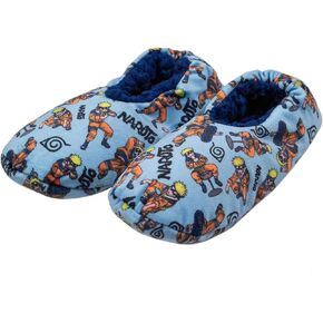 Bioworld Naruto Shippuden Boys' Naruto Uzumaki Allover Design Plush-Lined Non-Slip Slippers Socks For Boys And Girls in Saudi Arabia