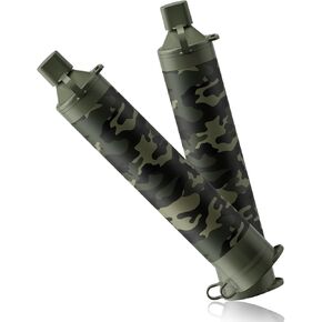 Membrane Solutions Straw Water Filter, Survival Filtration Portable Gear, Emergency Preparedness, Supply for Drinking Hiking Camping Travel Hunting Fishing Team Family Outing in Kuwait