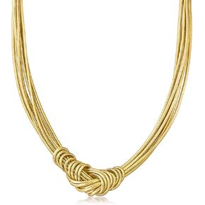 Ross-Simons Italian Flex Knot Necklace With 18kt Gold Over Sterling Clasp in Kuwait
