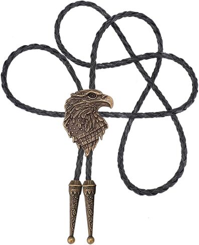 ربطة عنق بولو للرجال من رعاة البقر الغربيين العتيق روديو العلم الأمريكي النسر بولو التعادل للنساء in Kuwait