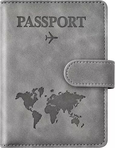 Travel essential passport clip, travel essential accessory passport wallet cover, men's and women's passport clip(coffee) in Saudi Arabia