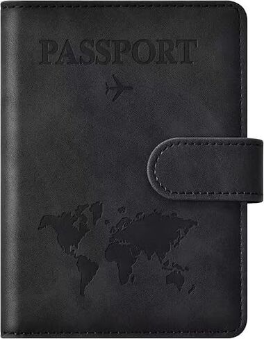 Travel essential passport clip, travel essential accessory passport wallet cover, men's and women's passport clip(coffee) in Saudi Arabia