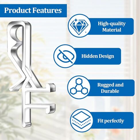 24 PCS Hidden Channel Valance Clips,1.87 inch Clear Plastic Blinds Clips for Horizontal and Venetian Window Blinds Valance,Valance Clips for Blinds in Saudi Arabia