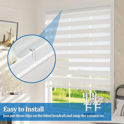 24 PCS Hidden Channel Valance Clips,1.87 inch Clear Plastic Blinds Clips for Horizontal and Venetian Window Blinds Valance,Valance Clips for Blinds in Saudi Arabia