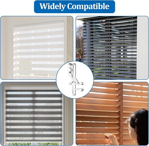 24 PCS Hidden Channel Valance Clips,1.87 inch Clear Plastic Blinds Clips for Horizontal and Venetian Window Blinds Valance,Valance Clips for Blinds in Saudi Arabia