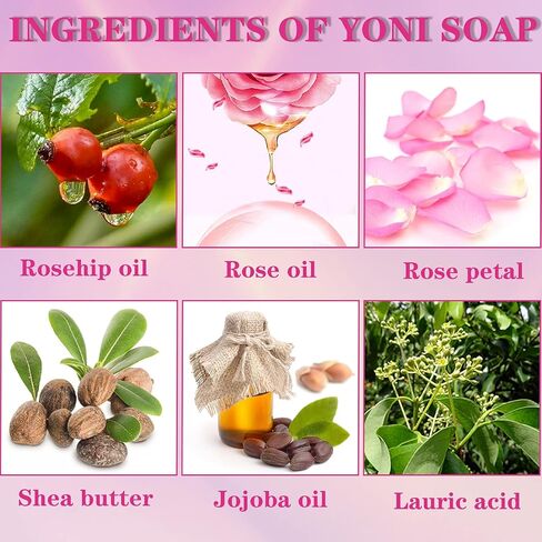Yoni Soap Bars PCS Of 2, Ph Balance for Women Yoni Wash Vaginial Deodorants, Organic , Handmade Vagina Soap Natural Feminine Wash, Vaginal Care Soap with Bubble Net 3.53 oz in Saudi Arabia