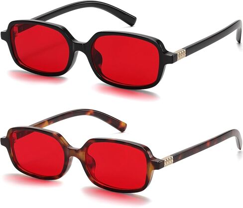 LIKSMU Blue Light Blocking Glasses for Woman Men Blue light Blocker Eyewear Trendy Rectangle Small Eyeglasses, 2pack in Saudi Arabia
