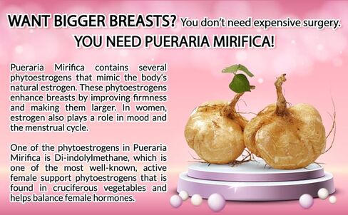 Pueraria Mirifica Capsules - Natural Breast Enhancement Pills for Women - Breast Enlargement Pills - Breast Growth, Vaginal Health, Menopause Relief, Skin & Hair Health - 90 Vegan Capsules in Saudi Arabia