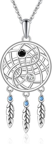 Dream Catcher Necklace 925 Sterling Silver Tree of Life Lotus Cherry Blossoms Chakra Yingyang Dreamcatcher Necklace in Saudi Arabia
