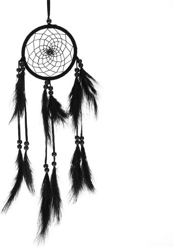 1pc Wood Beads Handmade Large Dream Catcher Dreamcatcher Craft Hanging Pendant Craft Gift Living Room Home Decoration(Black) in Saudi Arabia