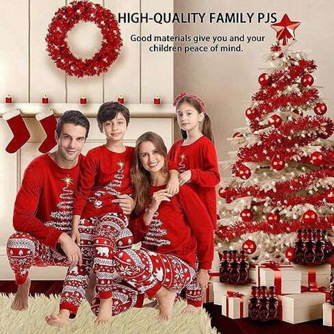 Christmas Family Pajamas Sets, Christmas Family Matching Pajamas Sleepwear Pjs Xmas Sleepwear Nightwear in Saudi Arabia