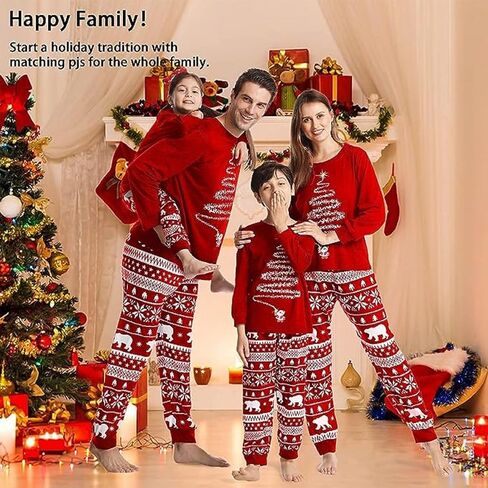 Christmas Family Pajamas Sets, Christmas Family Matching Pajamas Sleepwear Pjs Xmas Sleepwear Nightwear in Saudi Arabia