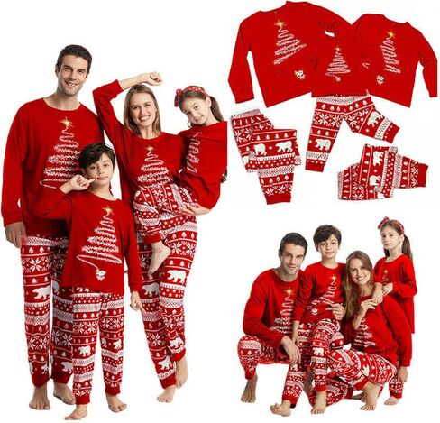 Christmas Family Pajamas Sets, Christmas Family Matching Pajamas Sleepwear Pjs Xmas Sleepwear Nightwear in Saudi Arabia