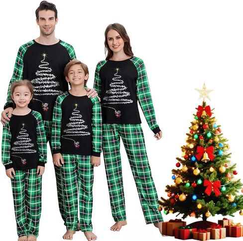 Christmas Family Pajamas Sets, Christmas Family Matching Pajamas Sleepwear Pjs Xmas Sleepwear Nightwear in Saudi Arabia