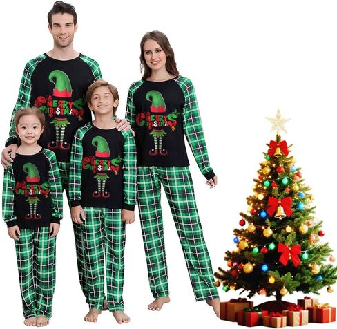Christmas Family Pajamas Sets, Christmas Family Matching Pajamas Sleepwear Pjs Xmas Sleepwear Nightwear in Saudi Arabia