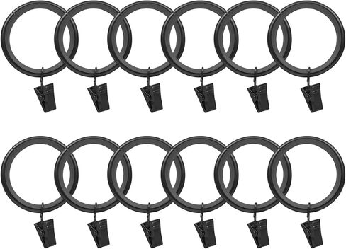 TWOPAGES 12 Pack Gold Curtain Rings with Eyelets, 1.5" Ring for Curtain Pin Hooks in Kuwait