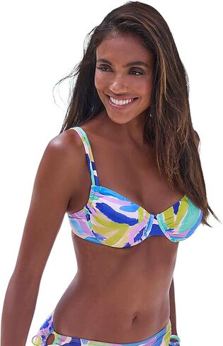 LASCANA Women's Brushstroke Print Underwire Bikini Swimsuit Top in Saudi Arabia