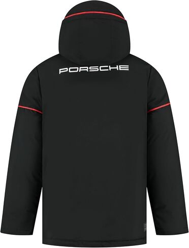 جاكيت شتوي لفريق PUMA Porsche Motorsport للرجال مع جسم وأكمام وغطاء رأس مبطن - أسود in Saudi Arabia