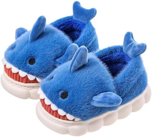 Kids Shark Slippers for Toddlers Boys Girls,Fuzzy Warm Winter Indoor Slippers with Non-Slip Sole,Christmas & New Year Gift for Little Shark Lovers. in Kuwait