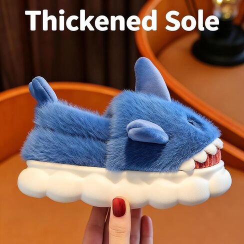 Kids Shark Slippers for Toddlers Boys Girls,Fuzzy Warm Winter Indoor Slippers with Non-Slip Sole,Christmas & New Year Gift for Little Shark Lovers. in Kuwait
