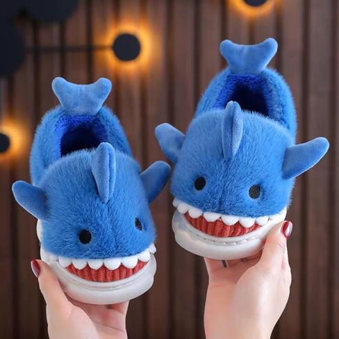 Kids Shark Slippers for Toddlers Boys Girls,Fuzzy Warm Winter Indoor Slippers with Non-Slip Sole,Christmas & New Year Gift for Little Shark Lovers. in Kuwait