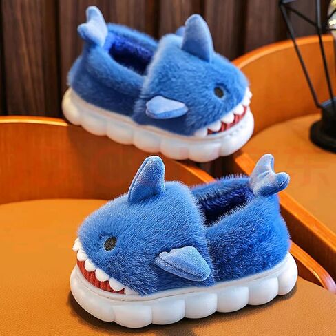 Kids Shark Slippers for Toddlers Boys Girls,Fuzzy Warm Winter Indoor Slippers with Non-Slip Sole,Christmas & New Year Gift for Little Shark Lovers. in Kuwait