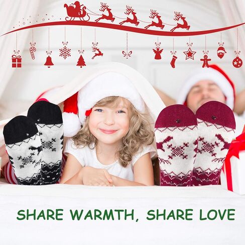 Syhood 3 Pairs Winter Sherpa Lined Socks Women Fleece Fuzzy Slipper Socks Winter Soft Warm Stockings Gift in Saudi Arabia