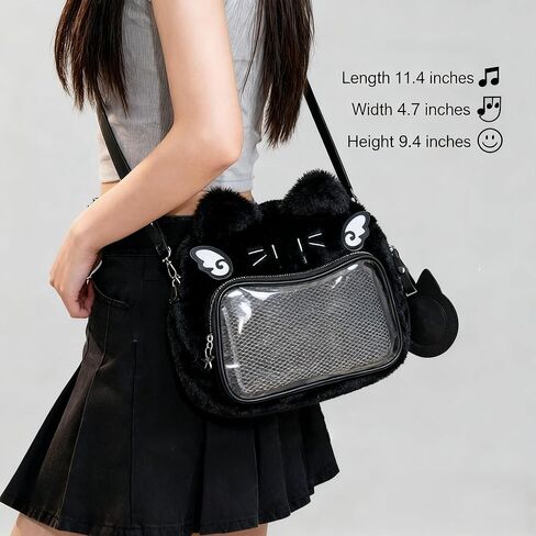 Cute Cat Ita Bag Backpack Pin Display Bags Aesthetic Single Shoulder Crossbody in Saudi Arabia
