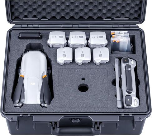 جراب صلب مقاوم للماء من Lykus Titan MA320 لجهاز DJI Air 3S/Air 3، DJI RC2/RC-N3، مساحة مرنة كبيرة، ما يصل إلى 7 بطاريات [الجراب فقط] in Kuwait