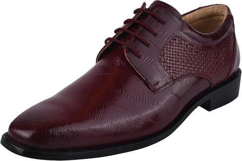 LIBERTYZENO Mens EEL Print Knitted Design Genuine Leather Adults Lace Up Oxford Dress Shoes for Christmas in Saudi Arabia
