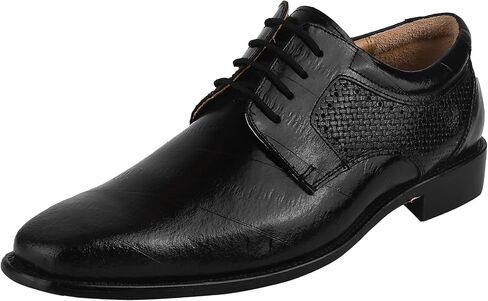 LIBERTYZENO Mens EEL Print Knitted Design Genuine Leather Adults Lace Up Oxford Dress Shoes for Christmas in Saudi Arabia