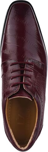 LIBERTYZENO Mens EEL Print Knitted Design Genuine Leather Adults Lace Up Oxford Dress Shoes for Christmas in Saudi Arabia