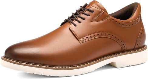 أحذية HEEZ الرجالية الرسمية مريحة، أحذية أكسفورد كاجوال للعمل للرجال من الجلد المقسوم، أحذية رياضية خفيفة الوزن للمكتب وكنيسة الزفاف in Kuwait