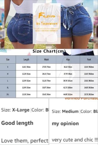 Women's High Waist Denim Shorts Casual Classic Stretchy Folded Hem Belt Washed Summer Sexy Shorts Jeans in Saudi Arabia