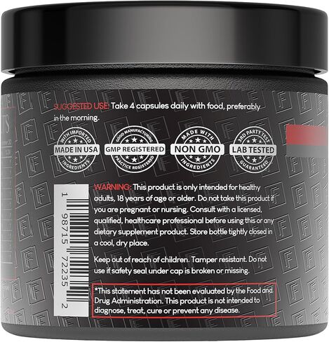 Formulation Factory Heart of Steel: 10-in-1 Metabolic Maximizer Nitric Oxide Supplement, Blood Pressure Support, L Arginine, L Citrulline Natural Pre-Workout: Energy Management 120 Count in Saudi Arabia