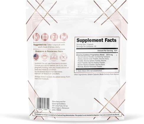 Female-Optimized Beef Organ Superfood Supplement (Beef Liver, Kidney, Heart, Uterus & 6 More) - 100% Grass Fed & Finished, Pasture Raised Cattle - Nourish Your Inner Glow in Saudi Arabia