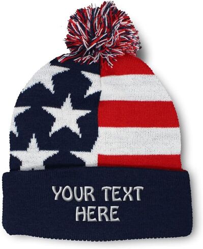 Custom Pom Pom Beanies for Women Custom Embroidered Skull Cap Winter Hats for Men Acrylic One Size in Saudi Arabia
