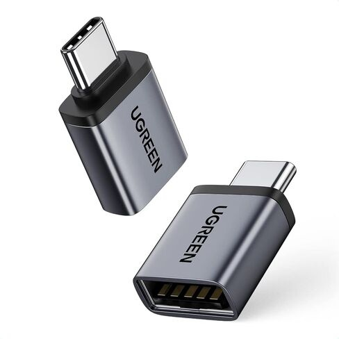 محول UGREEN USB إلى USB C بسرعة 10 جيجابت في الثانية، 2 حزمة محول USB C إلى USB USB C 3.2 Gen 2 ذكر إلى USB A أنثى محول متوافق مع iPhone 16 15 Pro/Samsung/MacBook Pro/Air/iPad Pro، Thunderbolt 4/3، رمادي in Kuwait
