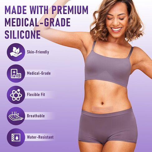 شريط الندبات للندبات الجراحية - أوراق الندبات المصنوعة من السيليكون الطبي وشريط الندبات لإزالة الجدرة، واستعادة القسم C، وشد البطن، وعلامات الحروق أو الإصابة، وشرائط السيليكون الناعمة القابلة لإعادة الاستخدام (1.6 بوصة × 60 بوصة) in Kuwait