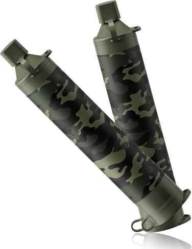 Membrane Solutions Straw Water Filter, Survival Filtration Portable Gear, Emergency Preparedness, Supply for Drinking Hiking Camping Travel Hunting Fishing Team Family Outing in Kuwait