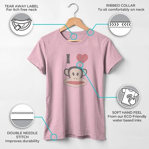 تي شيرت للفتيات من Paul Frank Distressed I Heart Julius in Saudi Arabia