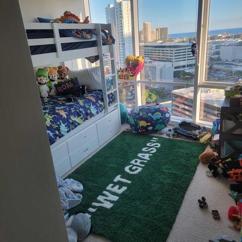 WET GRASS Rug - Green Grass Classic Handmade Flocked Area Rug - Hypebeast Home Decor Carpet - 4 * 5.3ft (120 * 160cm) Apartment Living Room/Home Office/Nursery Centerpiece - Artistic Premium Floor Mat in Saudi Arabia