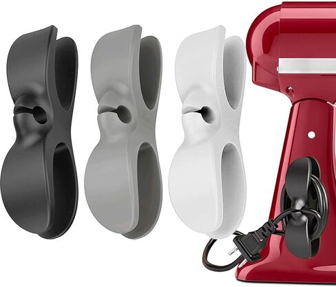 Cord Organizer Kitchen Appliances, Holder for Stand Mixer Clear | 6PCS Self Adhesive Stick On Silicone Cable Wrap Keeper Hook Clip, Electric Wire Hider Accessories, Compatible with KitchenAid in Saudi Arabia