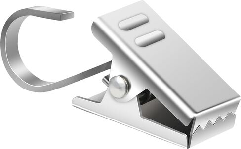خطافات مشابك ستائر، 25 حزمة 430 مشبك خطاف من الفولاذ المقاوم للصدأ لتعليق سلسلة أضواء عيد الميلاد لتزيين الحفلات، عرض فني للحرف اليدوية، شماعات مظلات للخيمة، فضي in Kuwait