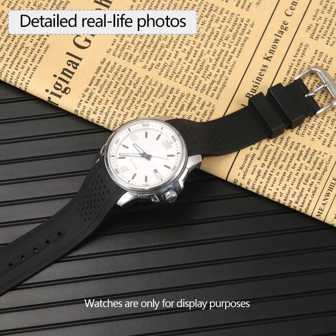 23mm Curved End Replacement Band Compatible with Citizen Eco-Drive Weekender Men's Sport Strap AW1158-05L AW1150-07E Silicone Rubber Replacement Wirstband in Saudi Arabia