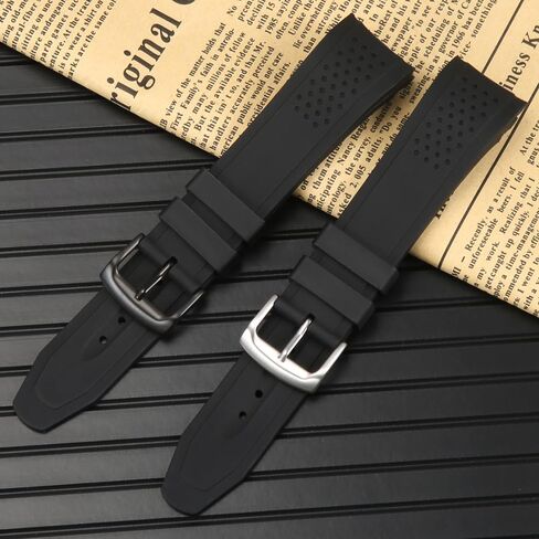 23mm Curved End Replacement Band Compatible with Citizen Eco-Drive Weekender Men's Sport Strap AW1158-05L AW1150-07E Silicone Rubber Replacement Wirstband in Saudi Arabia