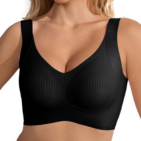 Fittingirls مقاس كبير حمالة صدر مريحة لتدفق الهواء، تكنولوجيا التبريد، تغطية كاملة، تصميم مبطن بدون خياطة، قابل للتعديل لجميع الأغراض in Kuwait