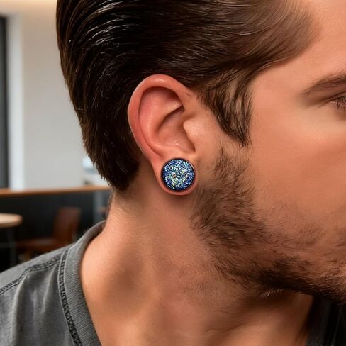 Gauge Expander, 2PCS Wooden Ear Tunnel Plug Double Flared Stone Ear Gauges Flesh Tunnels Stretcher Piercings Expanders 0g-3/4 Inch(8mm-20mm) in Kuwait