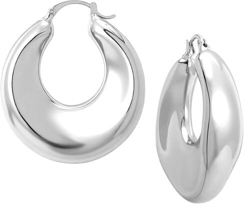 Statement Gold Earrings for Women - 18K Real Gold Plated Trendy Hoop Earrings Non Tarnish Hypoallergenic Gold Jewelry for Womens Fashion Big Earings for Woman in Saudi Arabia